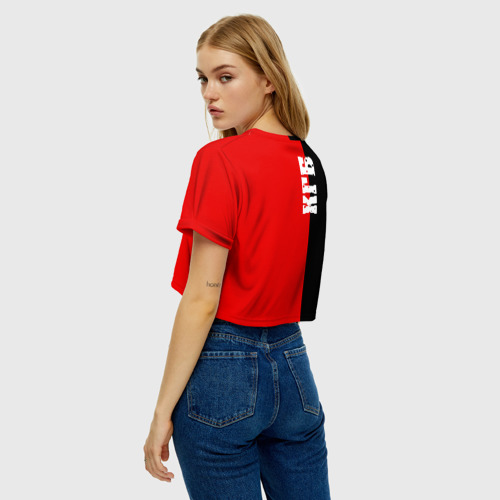 Женская футболка Crop-top 3D КГБ, цвет 3D печать - фото 5