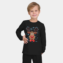 Детская пижама с лонгсливом хлопок Олень. Рождество. Новый год - фото 2