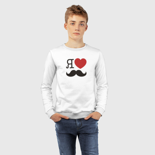 Детский свитшот хлопок Носи усы! Wear mustache! - фото 7