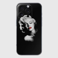 Чехол для iPhone 16 Pro Max силиконовый с защитой камеры Мэрилин Монро