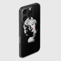 Чехол для iPhone 16 Pro силиконовый с защитой камеры Мэрилин Монро - фото 2