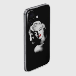 Чехол для iPhone 16 силиконовый с защитой камеры Мэрилин Монро - фото 2