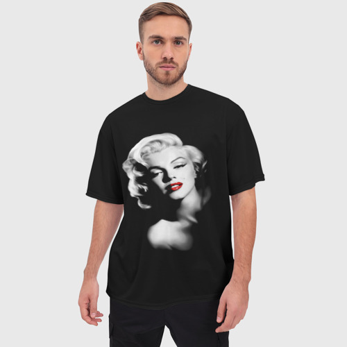 Мужская футболка oversize 3D Мэрилин Монро, цвет 3D печать - фото 3