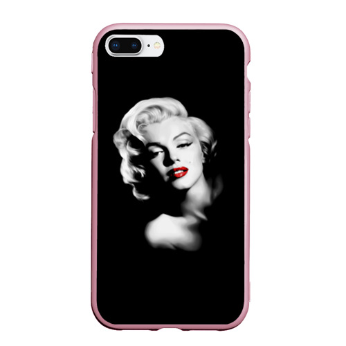 Чехол для iPhone 7Plus/8 Plus матовый Мэрилин Монро, цвет розовый