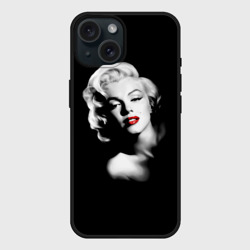 Чехол силиконовый для Apple iPhone 15 матовый Мэрилин Монро