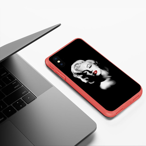 Чехол для iPhone XS Max матовый Мэрилин Монро, цвет красный - фото 5