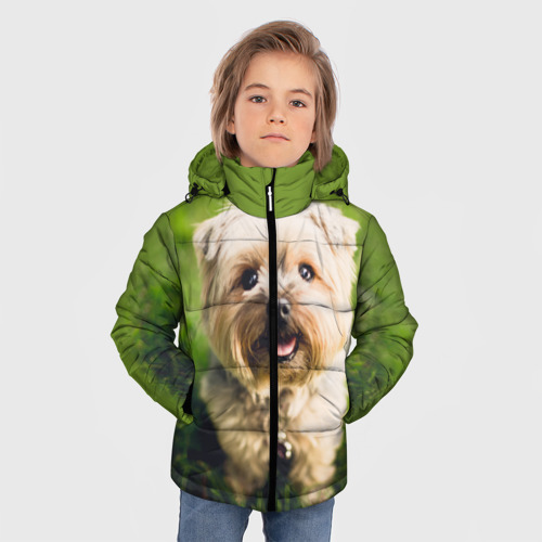 Зимняя куртка для мальчиков 3D с принтом Йорк, фото на моделе #1