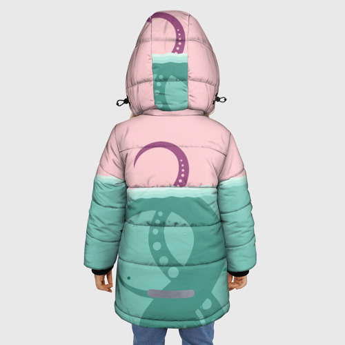 Зимняя куртка для девочек 3D Frontend/backend, цвет красный - фото 4