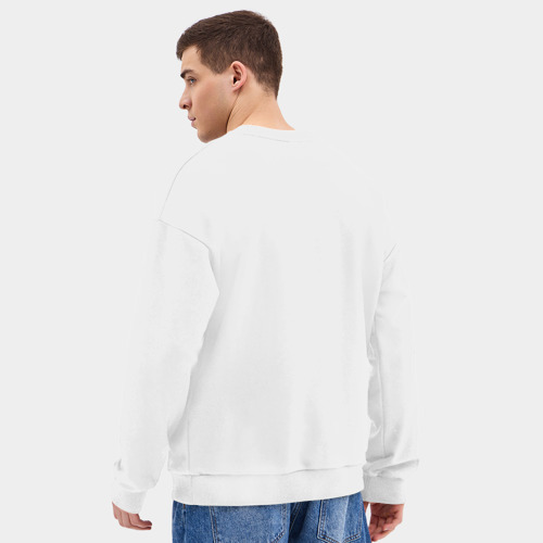Мужской свитшот oversize без начеса хлопок Хаос - высшая степень порядка - фото 4