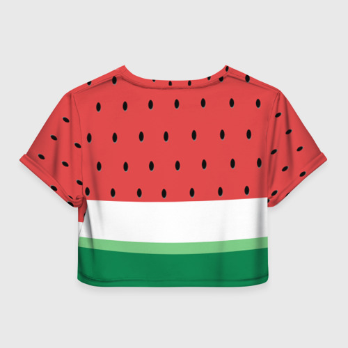 Женская футболка Crop-top 3D Сочный арбуз - фото 2