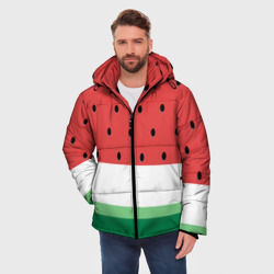 Мужская зимняя куртка 3D Сочный арбуз - фото 2