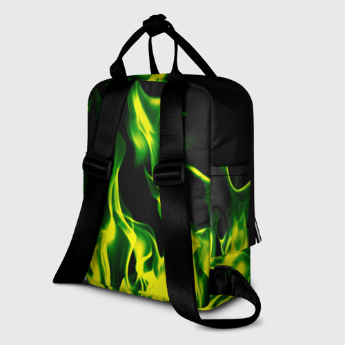 Женский рюкзак 3D Зелёный огонь - фото 5