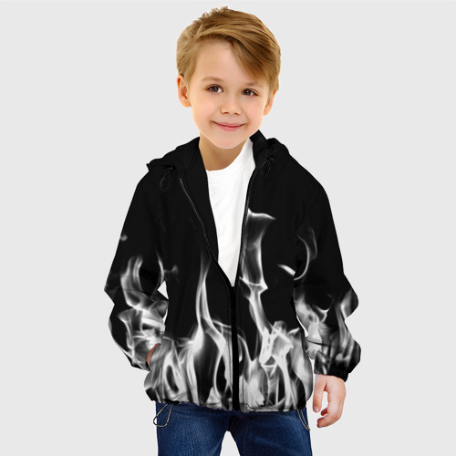 Детская куртка 3D Огонь, цвет черный - фото 3