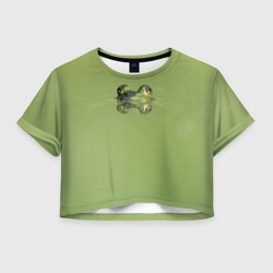 Женская футболка Crop-top 3D Лягушка