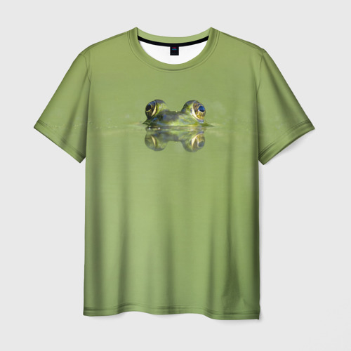 Мужская футболка с принтом Лягушка, вид спереди №1