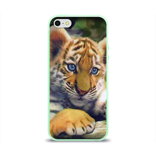 Чехол для iPhone 5/5S глянцевый Тигренок Фото 01 Чехол для iPhone 5/5S глянцевый Тигренок Фото 01