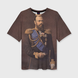 Женская футболка oversize 3D Александр III Миротворец