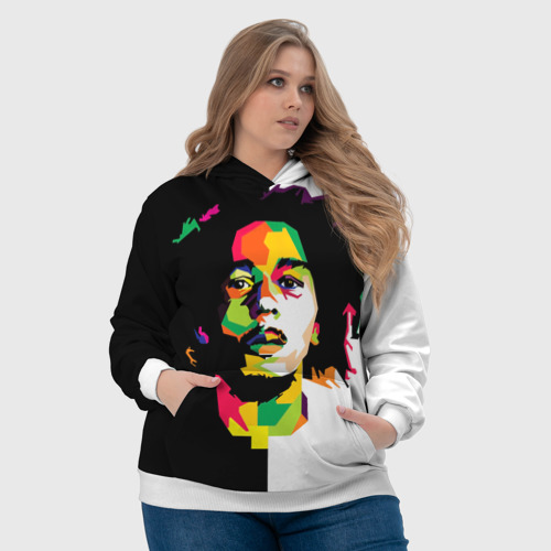 Женская толстовка 3D Bob Marley, цвет 3D печать - фото 6