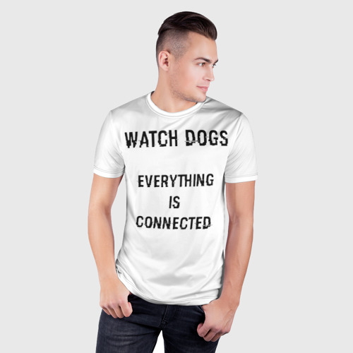 Мужская футболка 3D Slim Watch Dogs, цвет 3D печать - фото 3