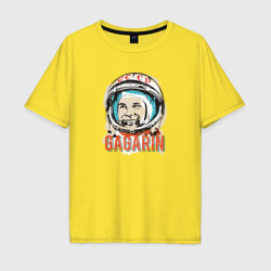 Мужская футболка хлопок Oversize Юрий Гагарин. Первый в космосе
