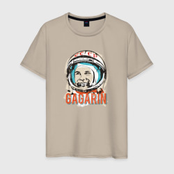 Мужская футболка хлопок Юрий Гагарин. Первый в космосе