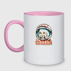 Кружка двухцветная Юрий Гагарин. Первый в космосе