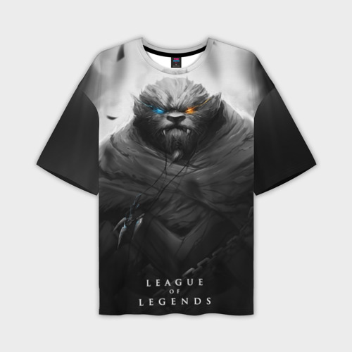 Мужская футболка oversize 3D Rengar LoL, цвет 3D печать