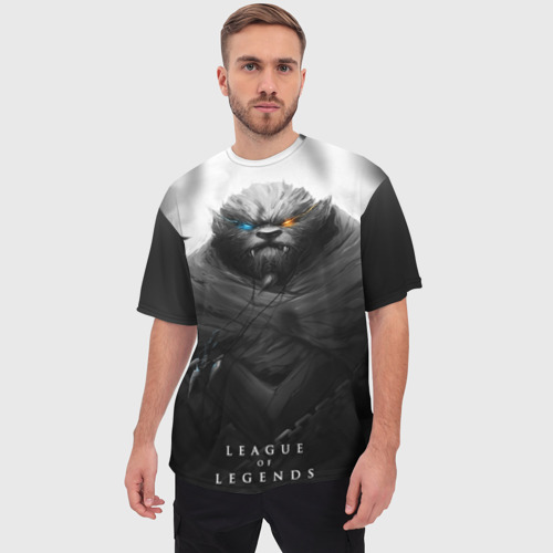 Мужская футболка oversize 3D Rengar LoL, цвет 3D печать - фото 3