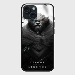 Чехол силиконовый для Apple iPhone 15 матовый Rengar LoL