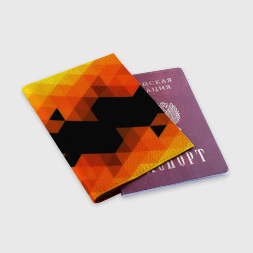 Обложка для паспорта матовая кожа Trianse Orange, цвет красный - фото 3