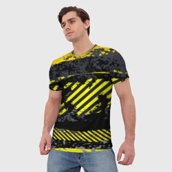 Мужская футболка 3D Grunge Line - фото 2