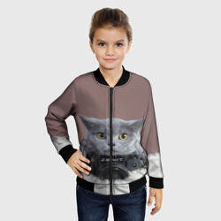 Детский бомбер 3D Котик фотограф - фото 2