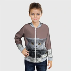 Детский бомбер 3D Котик фотограф - фото 2