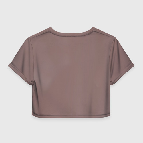 Женская футболка Crop-top 3D Котик фотограф, цвет 3D печать - фото 2