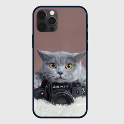 Чехол для iPhone 12 Pro Max Котик фотограф
