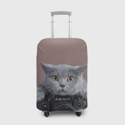 Чехол для чемодана 3D Котик фотограф