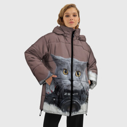 Женская зимняя куртка Oversize Котик фотограф - фото 2