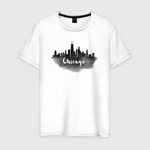 Мужская футболка хлопок Chicago, цвет белый