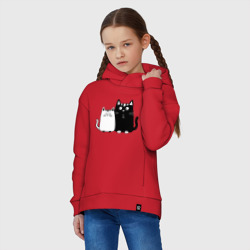 Детское худи Oversize хлопок Влюбленные коты - фото 2