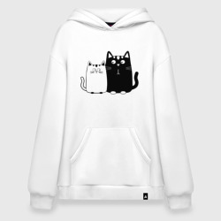 Худи SuperOversize хлопок Влюбленные коты