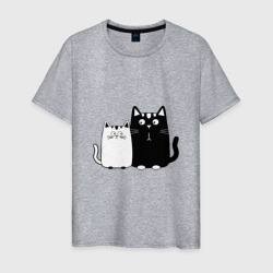 Мужская футболка хлопок Влюбленные коты