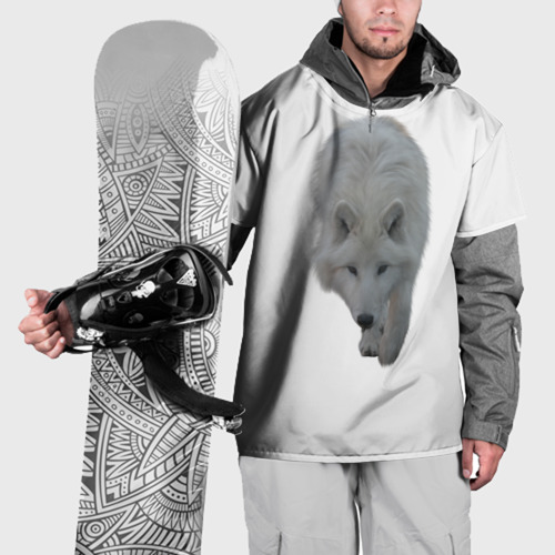 Накидка на куртку 3D Белый волк