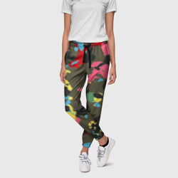 Женские брюки 3D Цветной камуфляж - фото 2