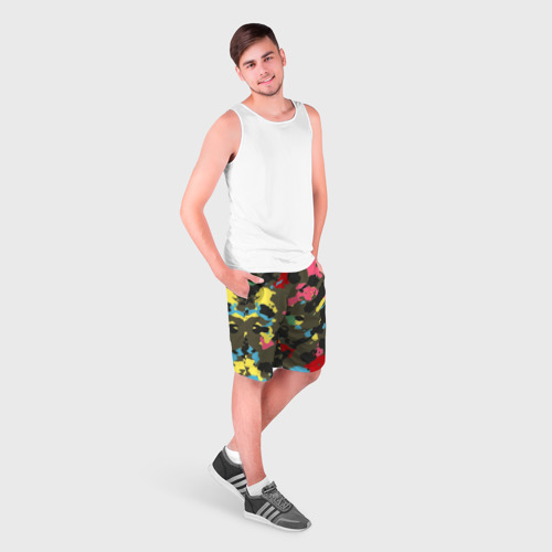 Мужские шорты 3D Цветной камуфляж - фото 3