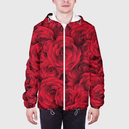 Мужская куртка 3D Красные розы - фото 4