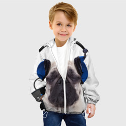 Детская куртка 3D Мопс в наушниках - фото 2