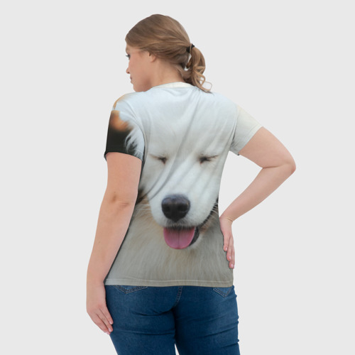 Женская футболка 3D Самоед, цвет 3D печать - фото 7
