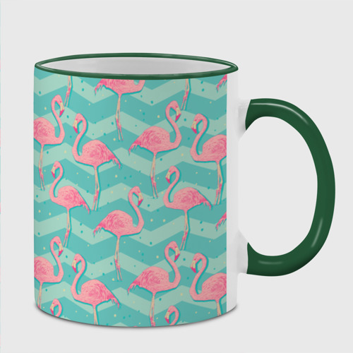 Кружка с полной запечаткой Flamingo, цвет Кант зеленый