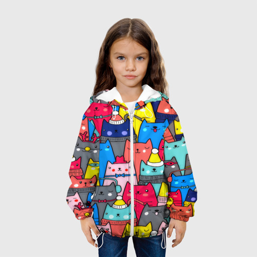 Детская куртка 3D Котики, цвет белый - фото 4