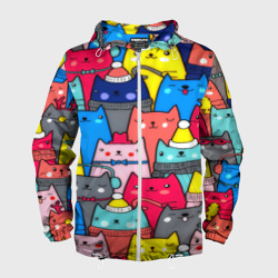 Мужская ветровка 3D Котики